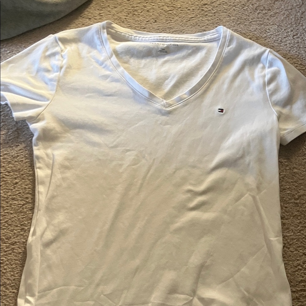 Tommy Hilfiger Women's Classic White Short Sleeve Tee